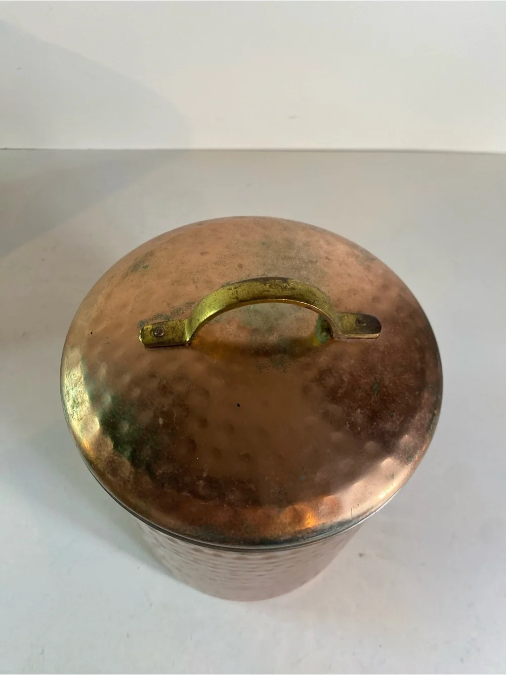 Set Of 3 Pier One Imports Hammered Copper Graduated Canisters *Patina*